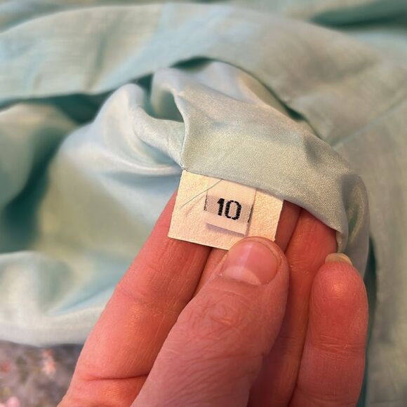 Organic by John Patrick 2 Piece Set Tunic Wide Leg Pant, 10, Turquoise - Picture 11 of 16